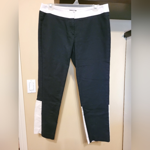 Cynthia Rowley Two-Tone Cigarette Pants Size 6 - Picture 2 of 6